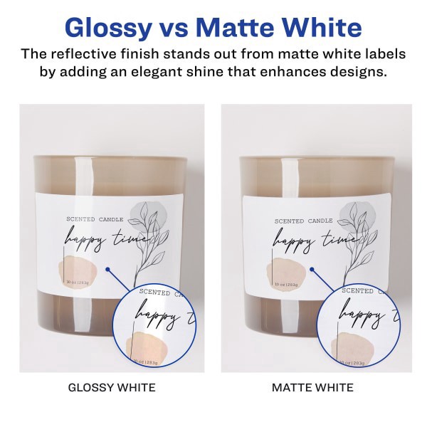 slide 6 of 10, Avery Glossy Permanent Labels, 6525, Mailing, 1" X 2 5/8", White, Pack Of 300, 300 ct