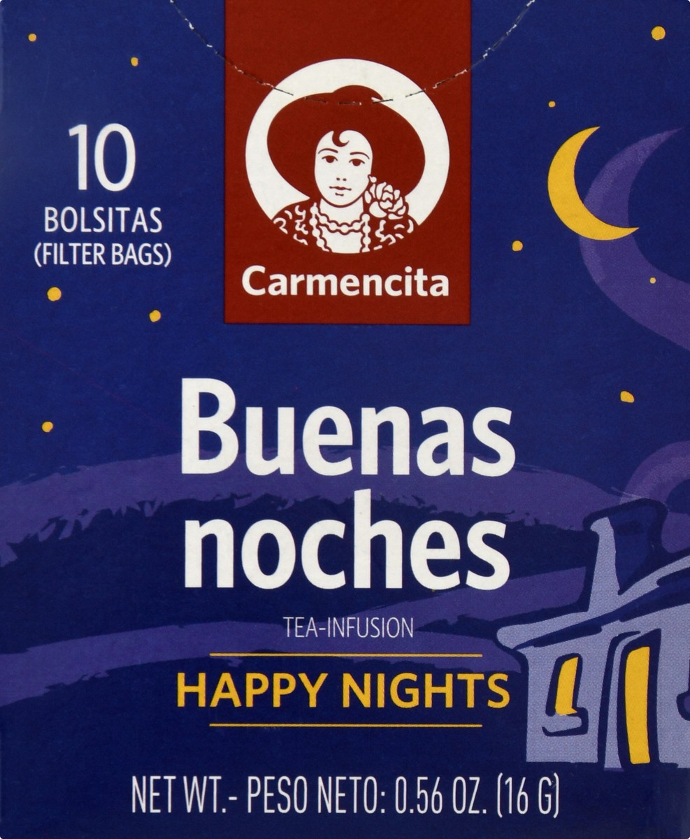 slide 1 of 9, Carmencita Filter Bags Happy Nights Tea-Infusion 10 ea, 10 ct