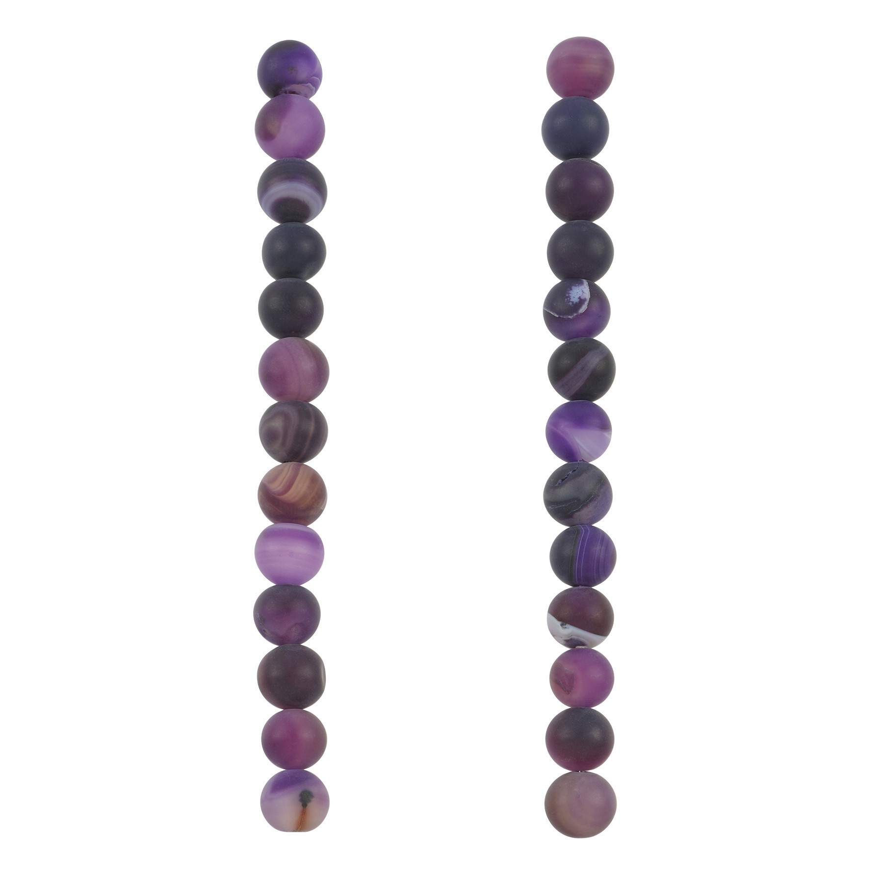 slide 3 of 3, Purple Matte Agate Round Beads By Bead Landing, 10 mm