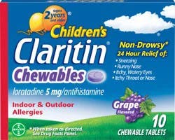 Claritin Childrens Allergy Grape Chewable Tablets