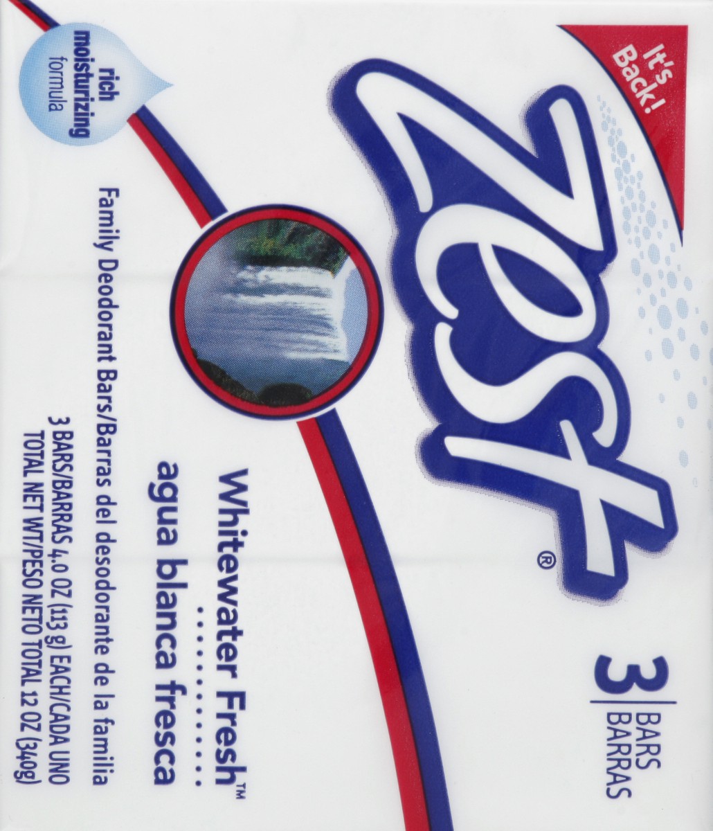 slide 4 of 5, Zest Deodorant Bars 3 ea, 3 ct