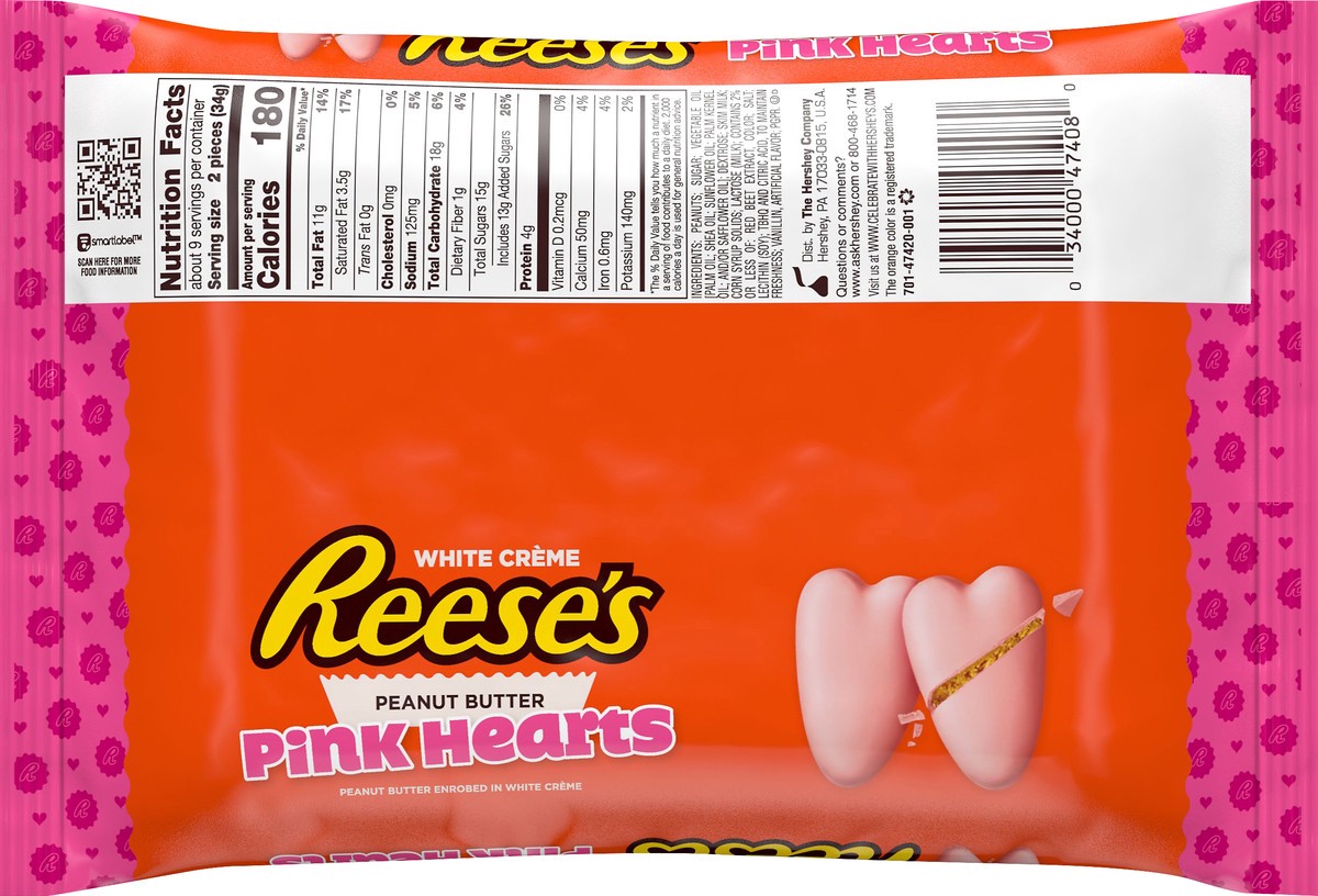 slide 3 of 3, Reese's Pink Hearts White Creme Peanut Butter 10.2 oz, 10.2 oz