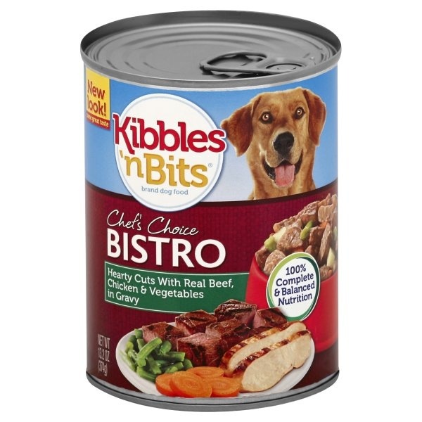 slide 1 of 1, Kibbles 'n Bits Hearty Beef/Chicken Wet Dog Food, 13.2 oz