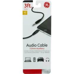 GE Auxiliary Audio Cable, 3-Foot