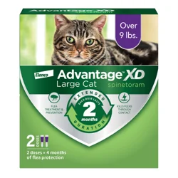 Advantage XD Large Cat Flea Prevention & Treatment For Cats over 9lbs. 2-Topical Doses, 4-Months Coverage