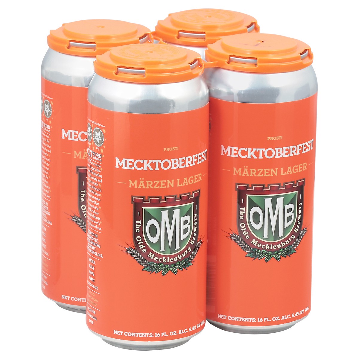 slide 4 of 9, The Olde Mecklenburg Brewery Marzen Lager Mecktoberfest Beer 4 - 16 fl oz Cans, 4 ct; 16 fl oz
