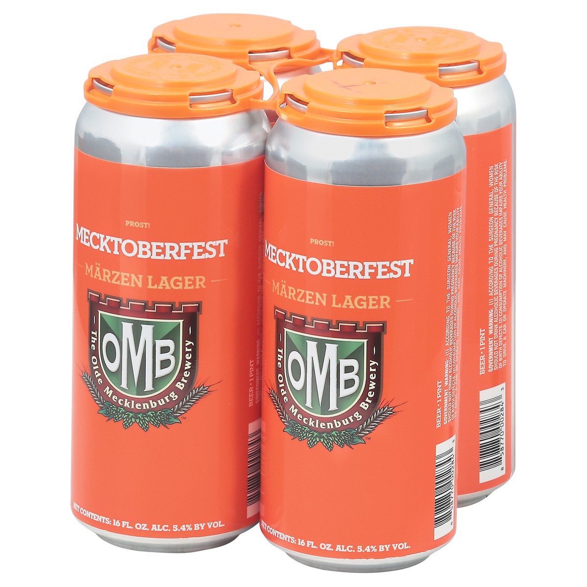 slide 9 of 9, The Olde Mecklenburg Brewery Marzen Lager Mecktoberfest Beer 4 - 16 fl oz Cans, 4 ct; 16 fl oz