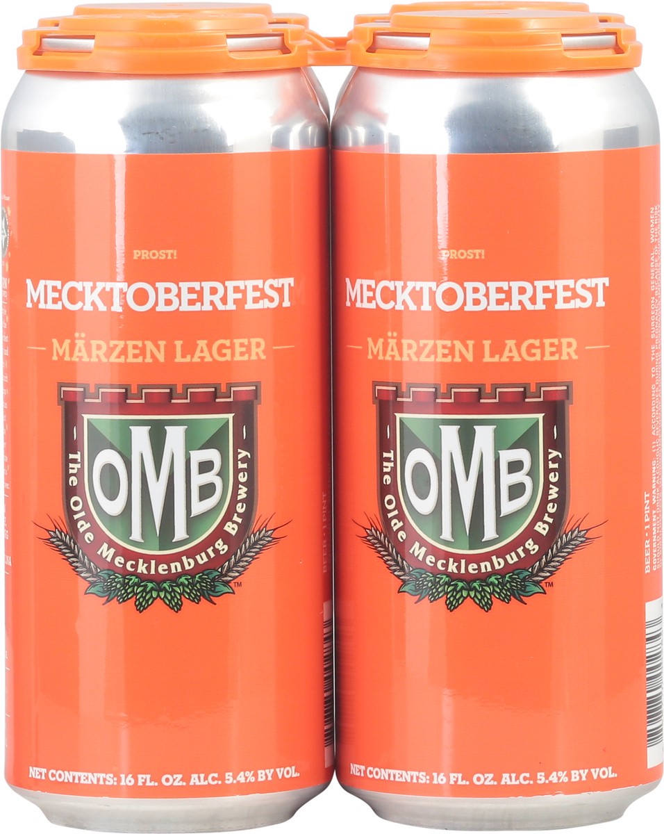 slide 5 of 9, The Olde Mecklenburg Brewery Marzen Lager Mecktoberfest Beer 4 - 16 fl oz Cans, 4 ct; 16 fl oz