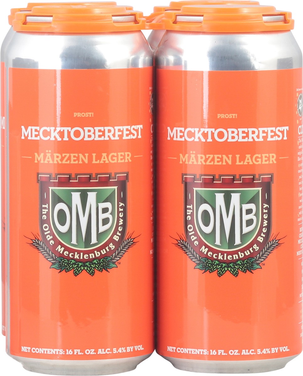 slide 6 of 9, The Olde Mecklenburg Brewery Marzen Lager Mecktoberfest Beer 4 - 16 fl oz Cans, 4 ct; 16 fl oz