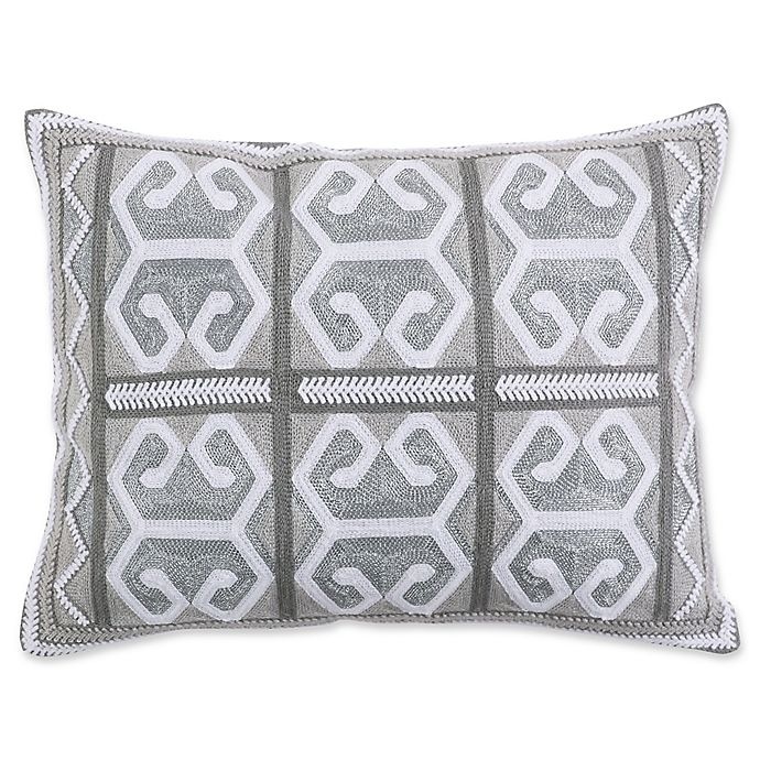 slide 1 of 2, Levtex Home Nia Rectangle Throw Pillow - Grey, 1 ct