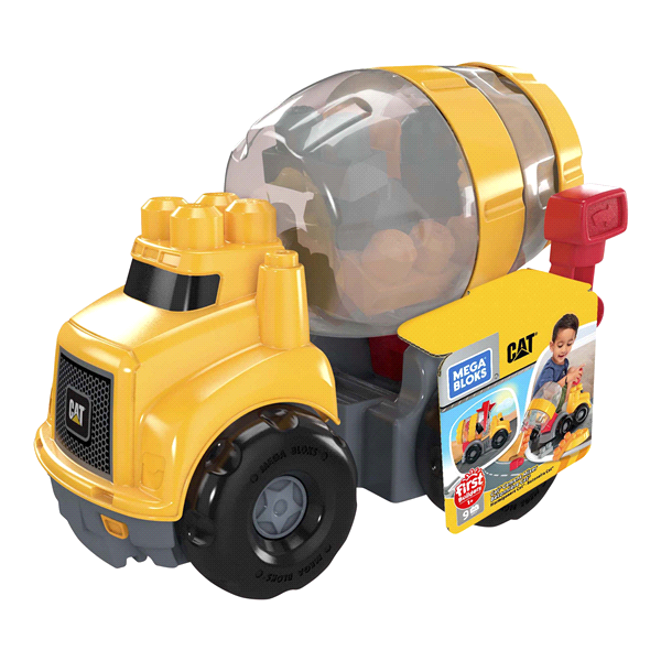 slide 12 of 17, Mega Bloks CAT Cement Mixer, 1 ct