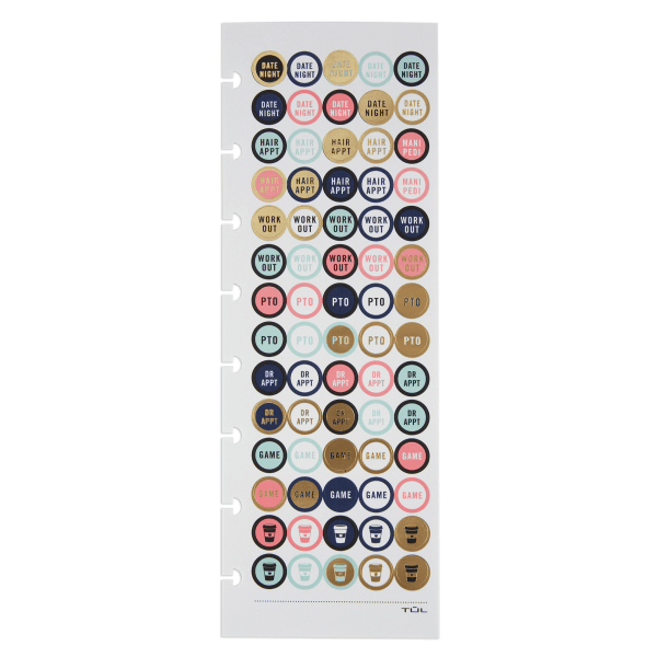 slide 4 of 6, TUL Custom Note-Taking System Discbound Planner Sticker Sheet, Assorted, 1 ct
