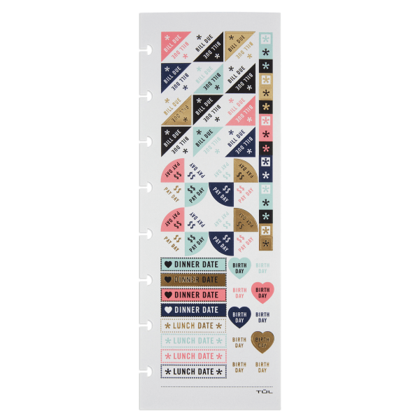 slide 2 of 6, TUL Custom Note-Taking System Discbound Planner Sticker Sheet, Assorted, 1 ct