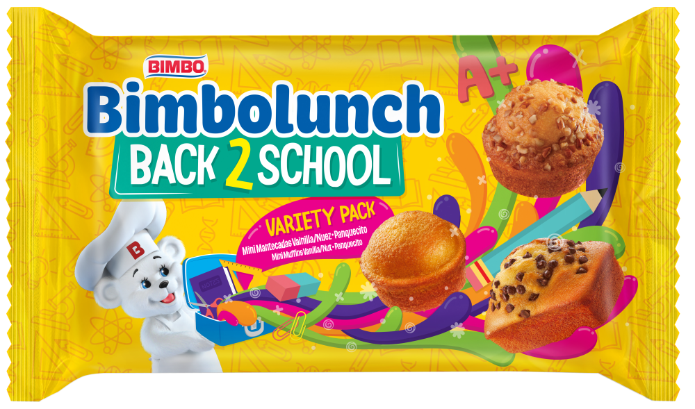 slide 1 of 1, Bimbo Lunch Back 2 School Variety Snack Pack, Mini Muffins & Chocolate Chip Pound Cakes, 14.29 oz, 2 ct