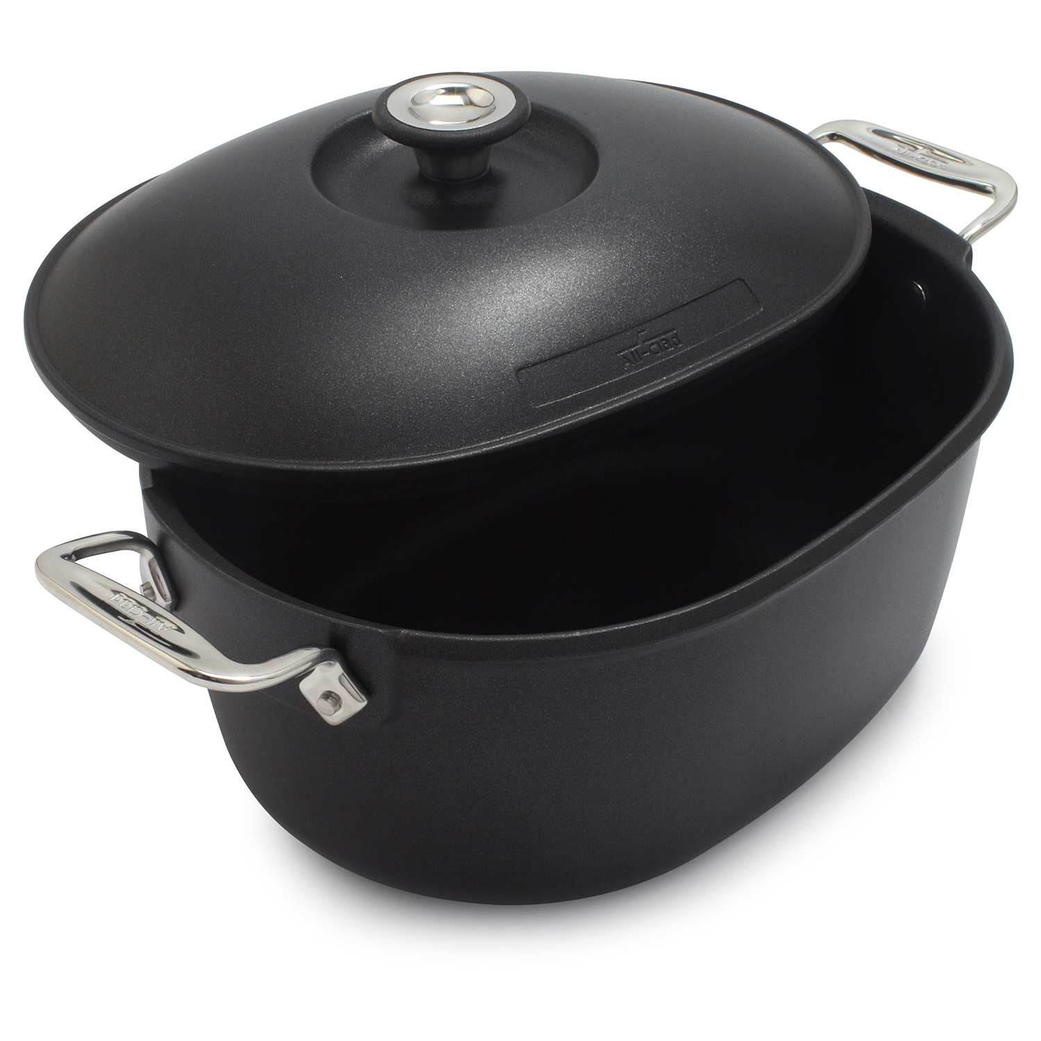 slide 1 of 1, All-Clad Cast-Aluminum Nonstick Dutch Oven, Black, 6.5 qt