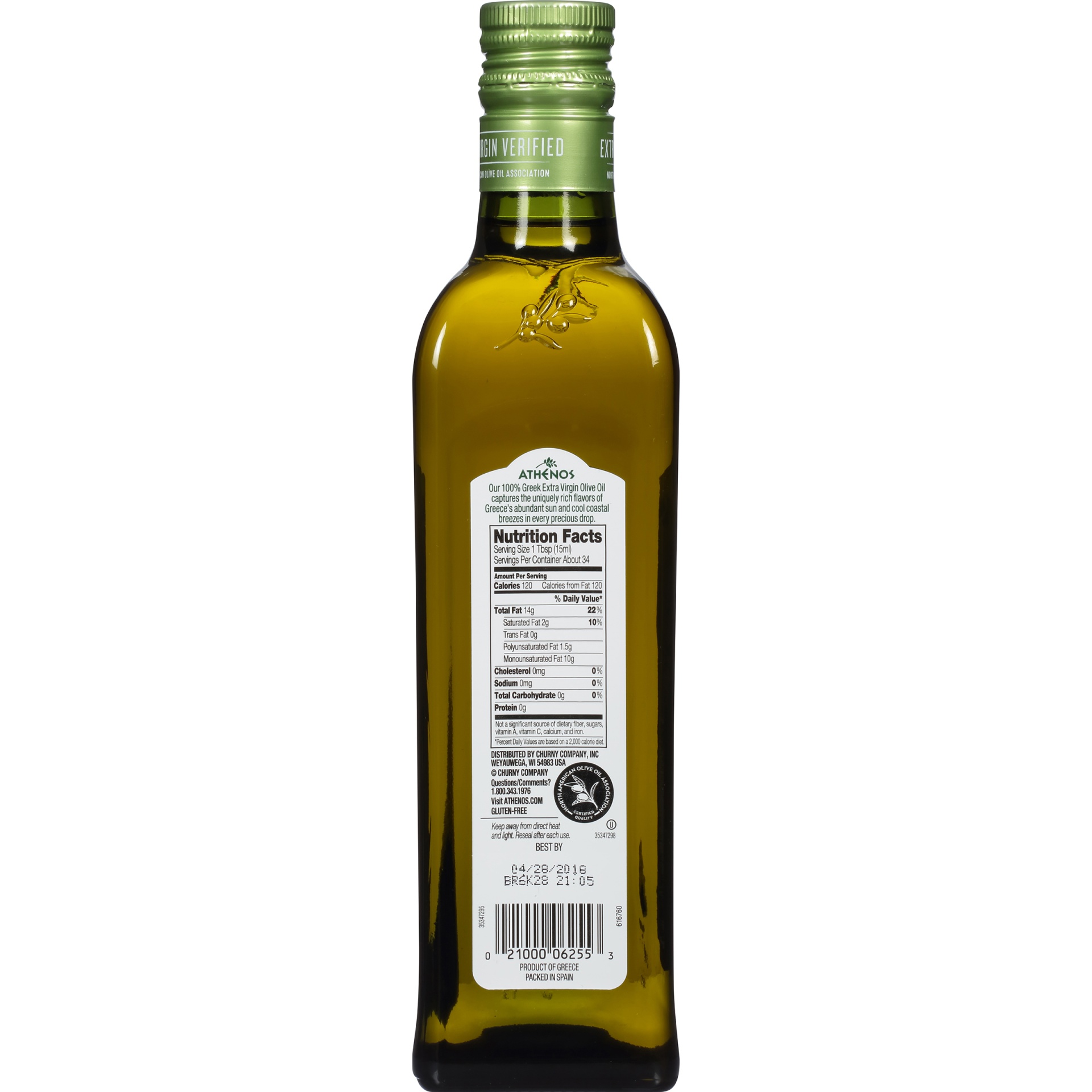 slide 4 of 5, Athenos Extra Virgin Olive Oil, 16.9 fl oz