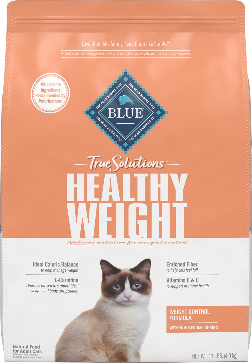 slide 2 of 6, BLUE Buffalo True Solutions Fit & Healthy Weight Control Adult Cat, 11 lb