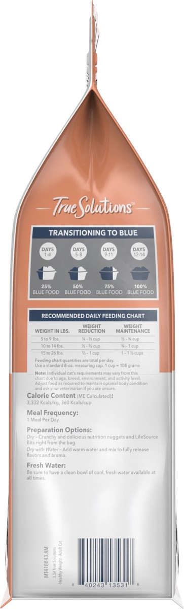 slide 4 of 6, BLUE Buffalo True Solutions Fit & Healthy Weight Control Adult Cat, 11 lb