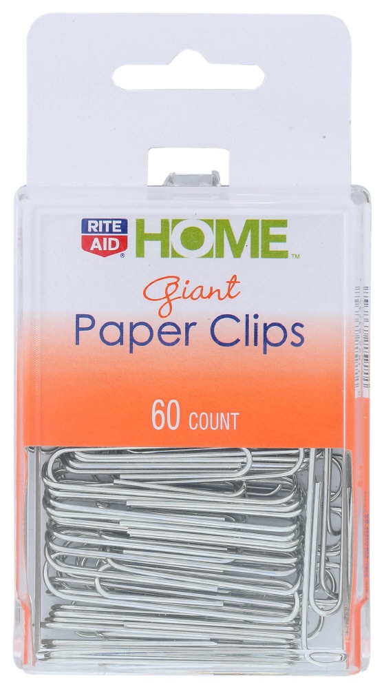 slide 1 of 1, Rite Aid Ra Giant Paper Clips, 60 ct