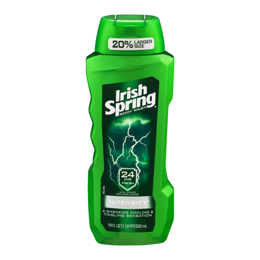 slide 1 of 1, Irish Spring Body Wash, Intensify, 18 oz