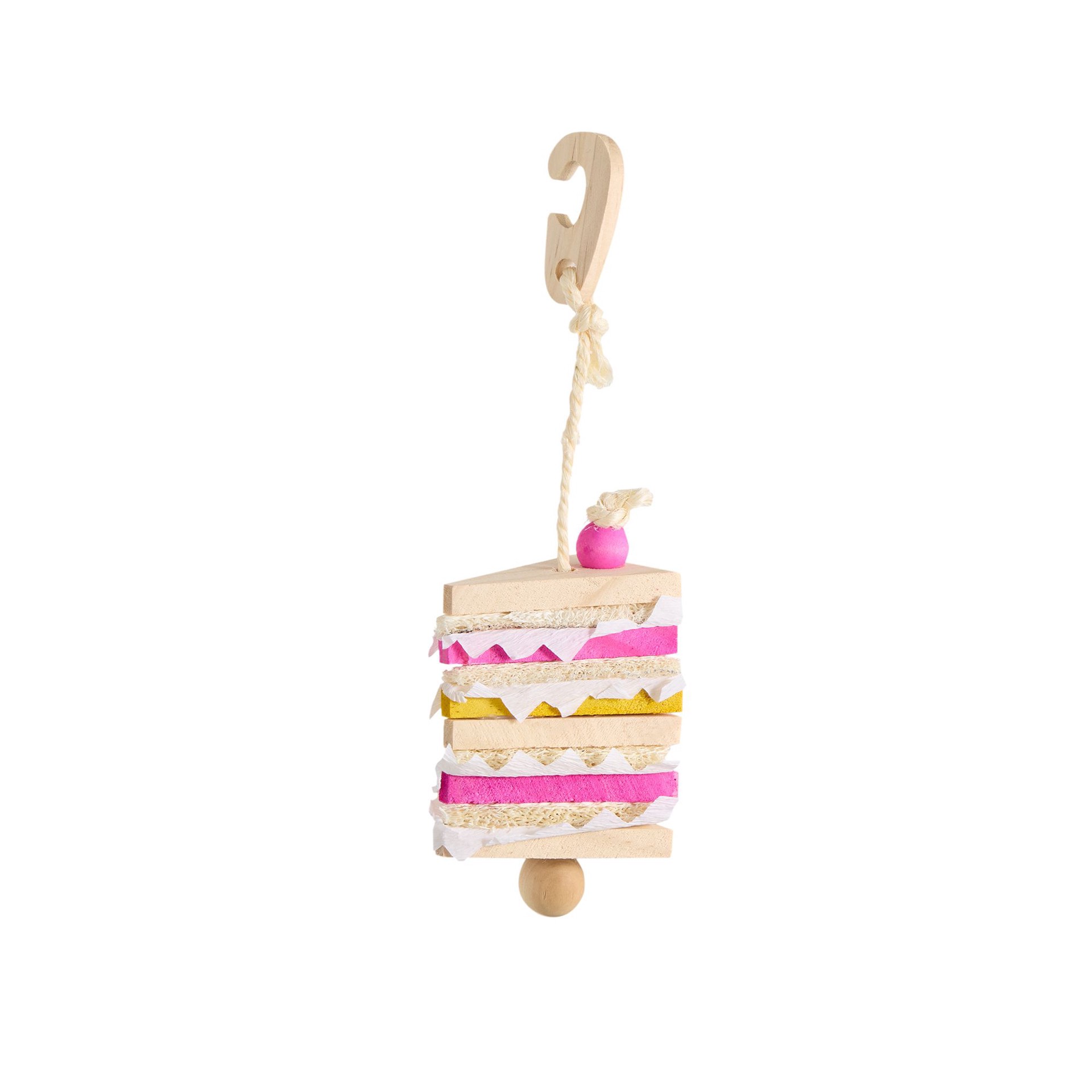 slide 1 of 1, Full Cheeks Wooden Cake Slice Kabob Toy, 1 ct