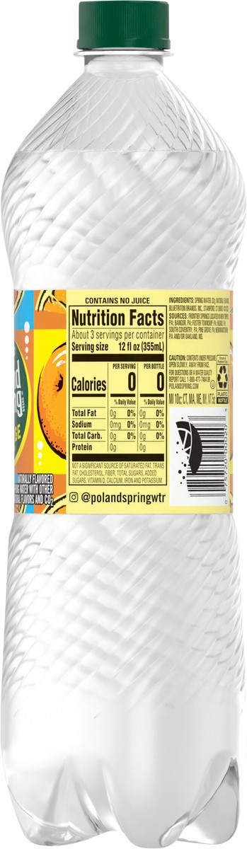 slide 2 of 7, Poland Spring Sparkling Water, Orange- 33.8 oz, 33.8 oz