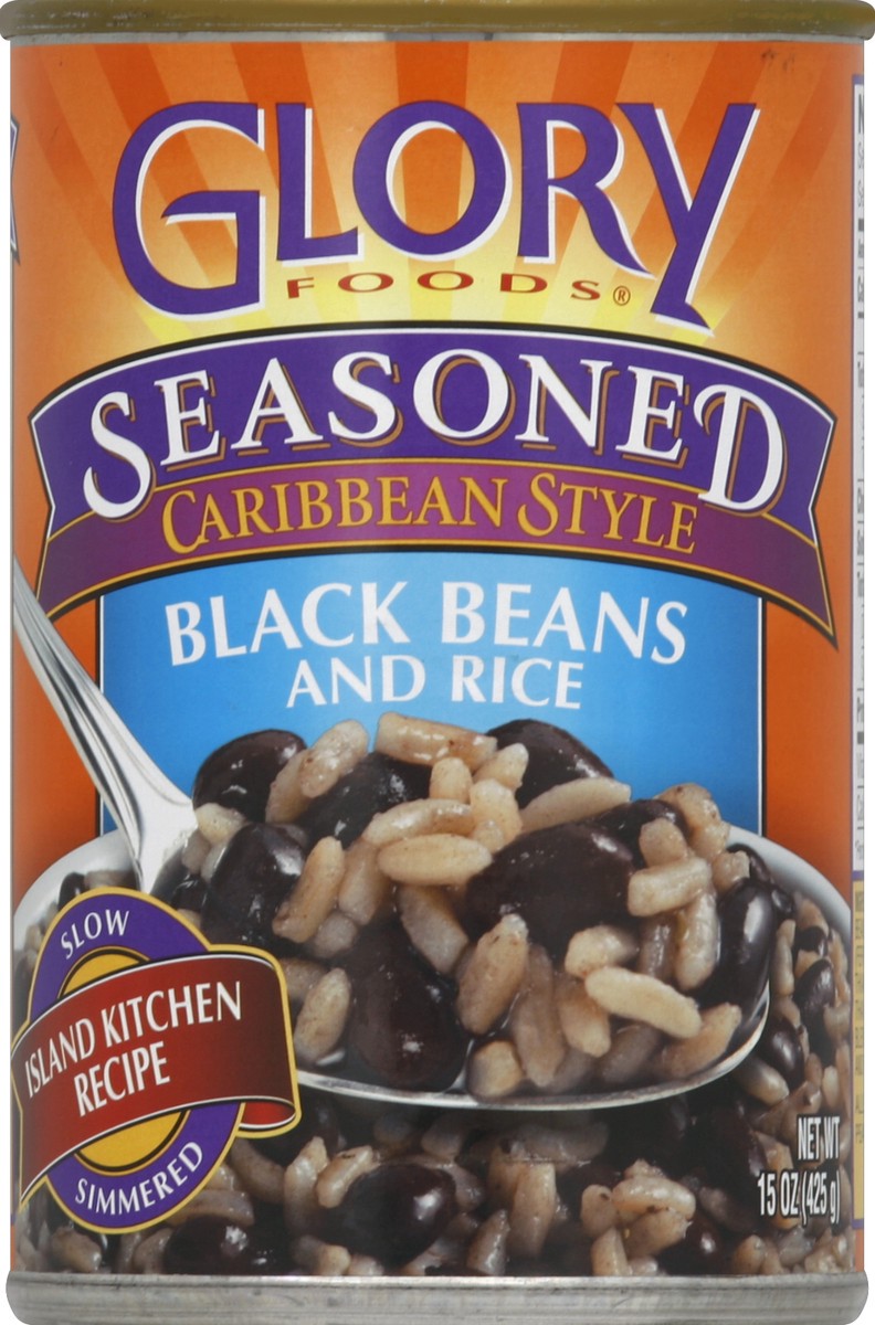 slide 1 of 3, Glory Foods Black Beans and Rice 15 oz, 15 oz