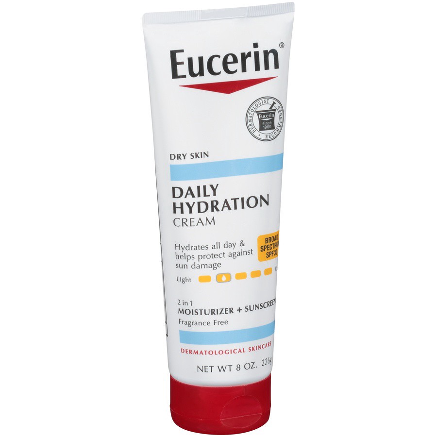 slide 6 of 6, Eucerin Daily Hydration Broad Spectrum SPF 30 Body Cream 8.0 oz, 8 oz