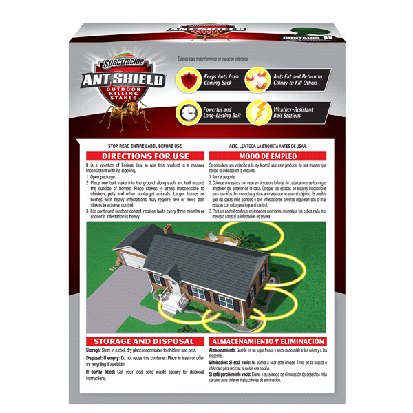 slide 2 of 5, Spectracide Ant Shield Outdoor Killing Stakes, 6 ct