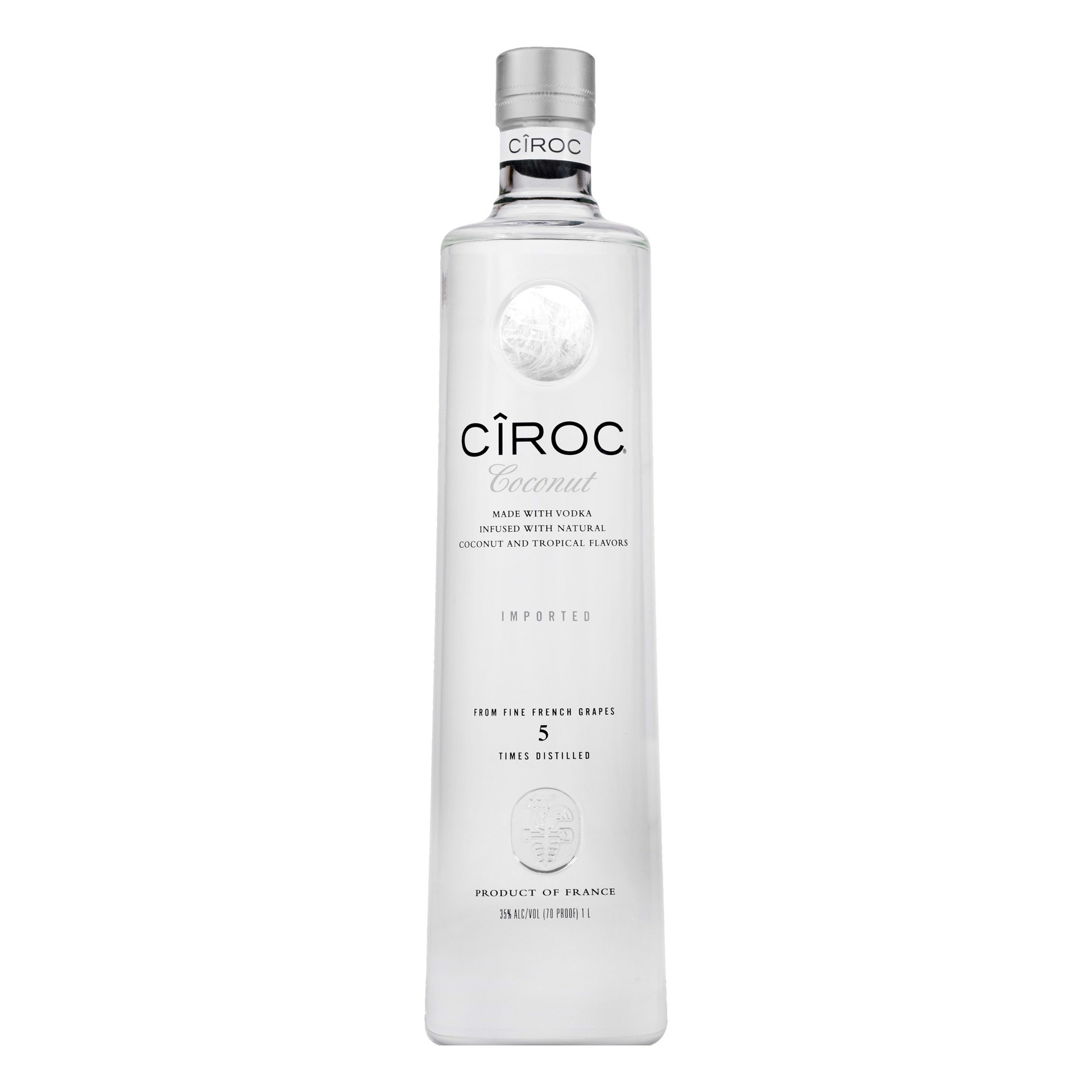 slide 1 of 4, CIROC Coconut (Made with Vodka Infused with Natural Flavors), 1 L, 1 liter