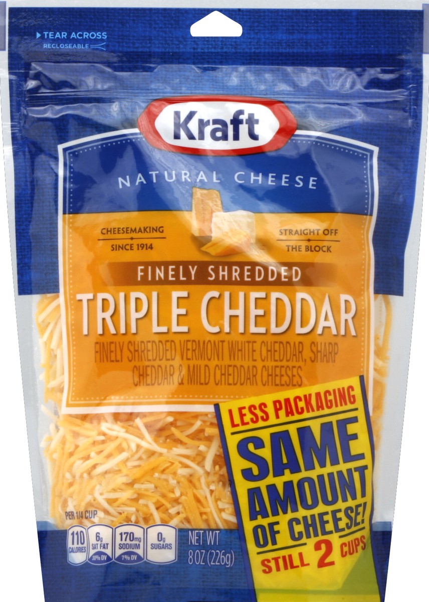 slide 1 of 2, Kraft Finely Shredded Cheese 8 oz, 8 oz