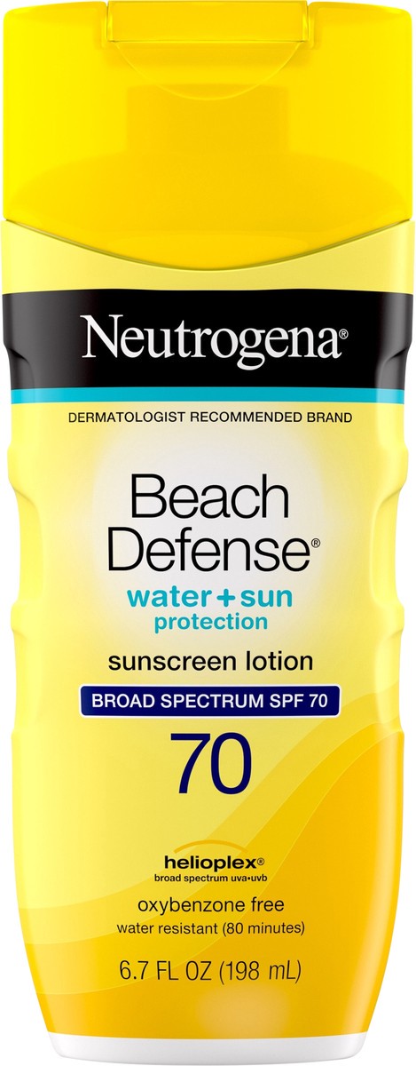 slide 5 of 7, Neutrogena Beach Defense Broad Spectrum Sunscreen Body Lotion - SPF 70, 6.7 oz