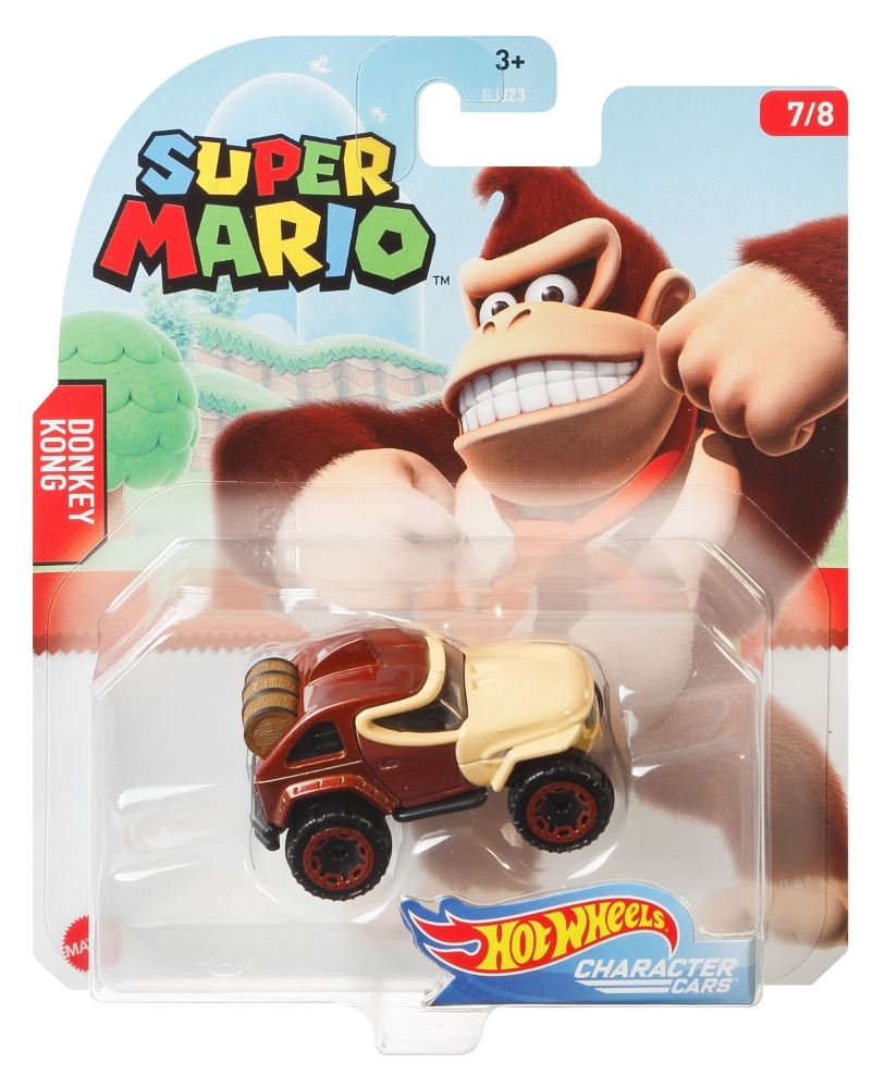 slide 1 of 1, Mattel Hot Wheels Super Mario Donkey Kong Character Car, 1 ct