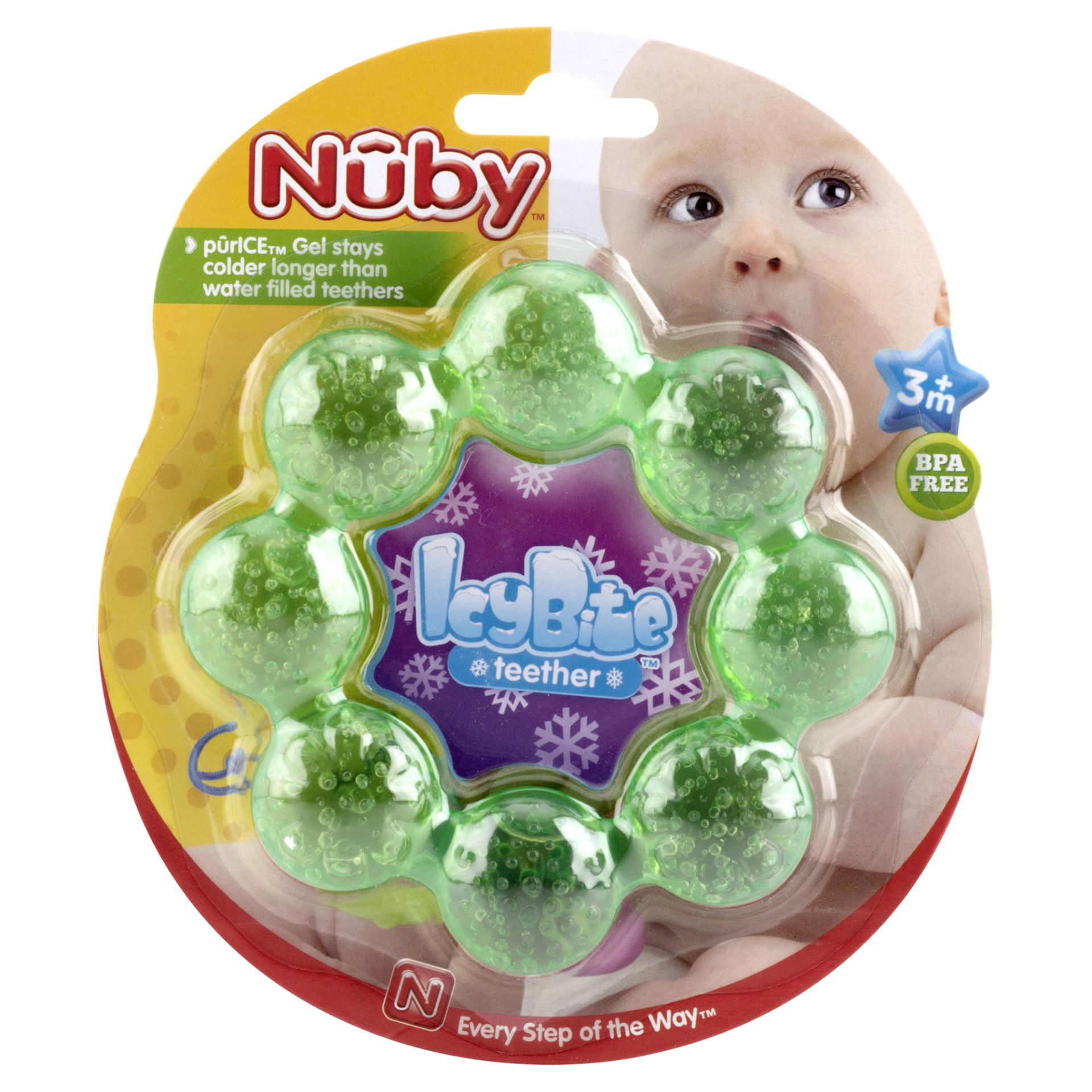 slide 1 of 1, Nuby Round Ring Ice Gel Teether, 1 ct