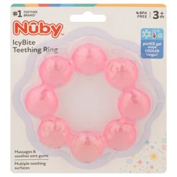 Nuby 3m+ IcyBite Teething Ring - 1 ea