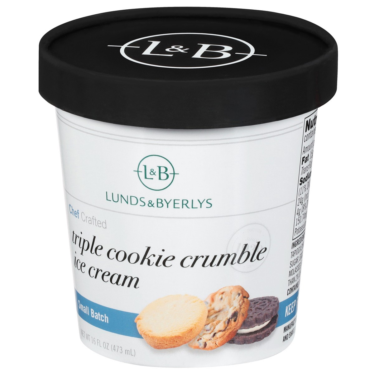 slide 4 of 4, Lunds & Byerlys Small Batch Triple Cookie Crumble Ice Cream 16 fl oz, 16 fl oz