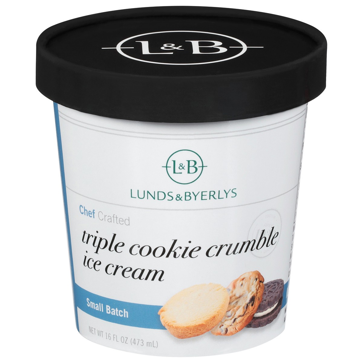 slide 1 of 4, Lunds & Byerlys Small Batch Triple Cookie Crumble Ice Cream 16 fl oz, 16 fl oz