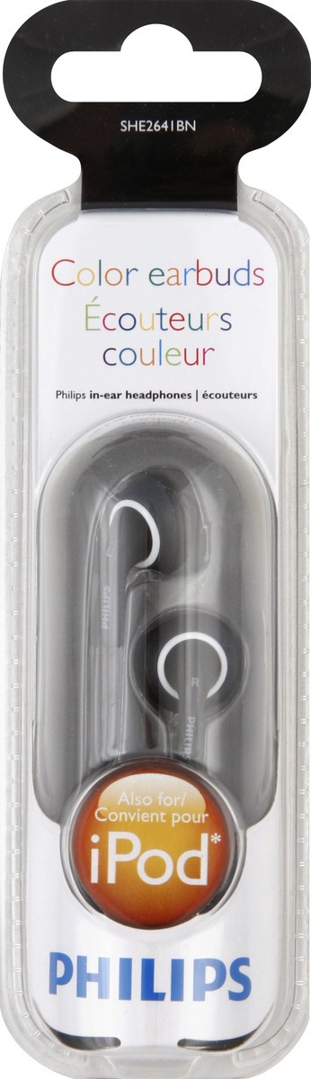 slide 2 of 2, Philips Earbuds 1 ea, 1 pair