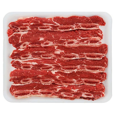 slide 1 of 1, Fresh Bone-In Beef Flanken Style Ribs Value Pack, per lb