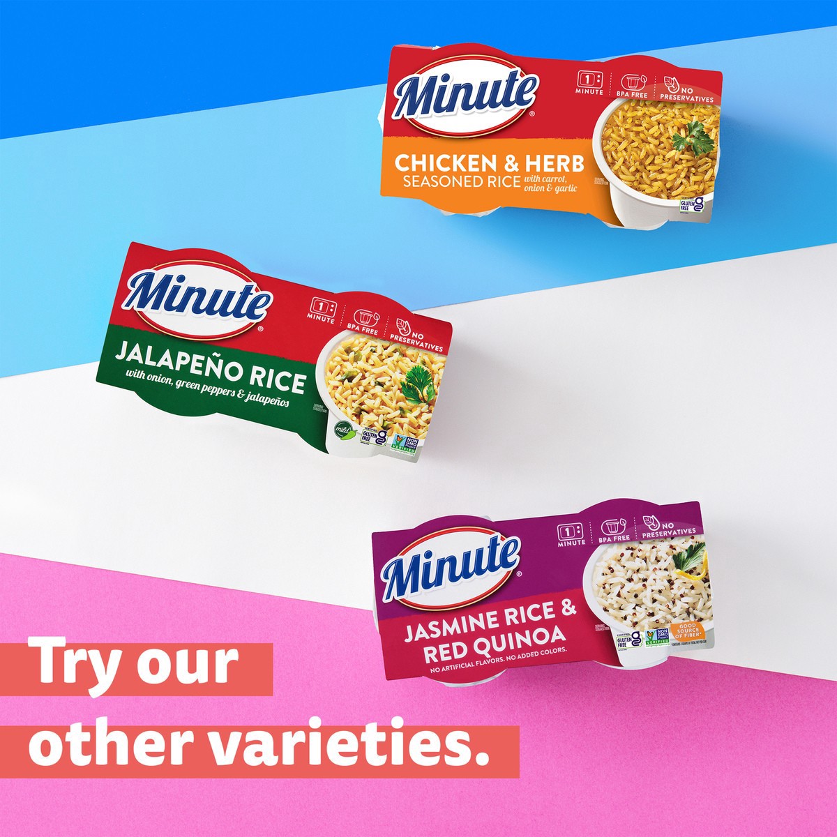 slide 3 of 7, Minute Seasoned Rice, Chicken & Herb, 8.8 oz