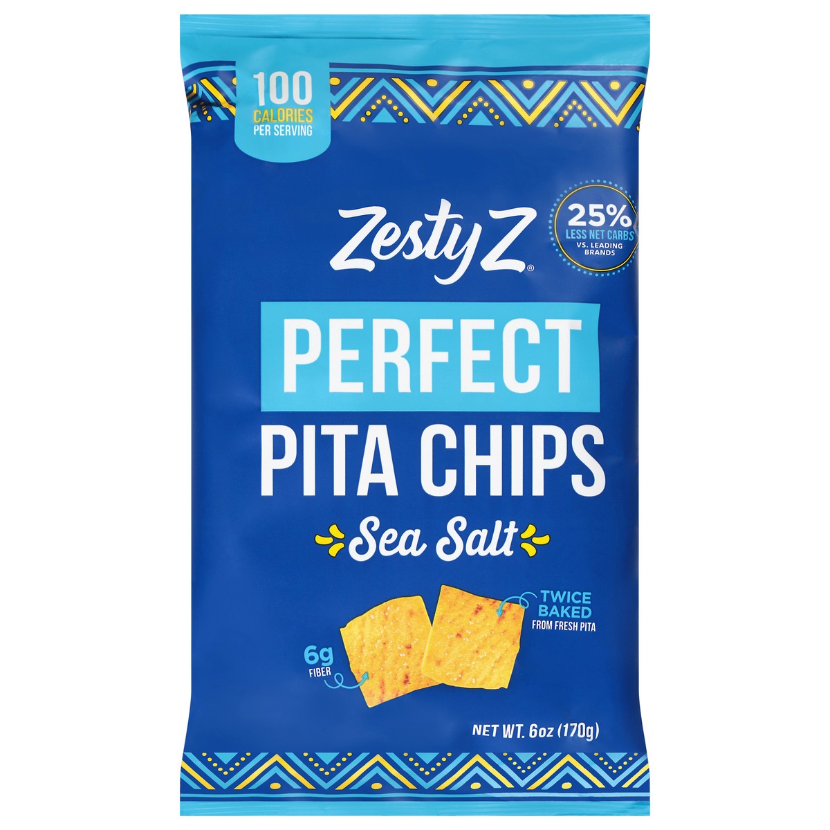 slide 3 of 14, Zesty Z Perfect Sea Salt Pita Chips 6 oz, 6 oz