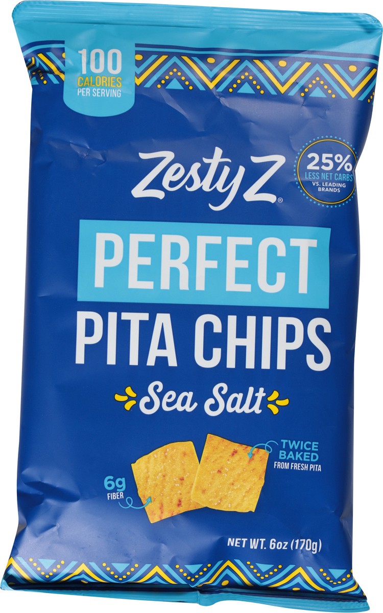 slide 6 of 14, Zesty Z Perfect Sea Salt Pita Chips 6 oz, 6 oz