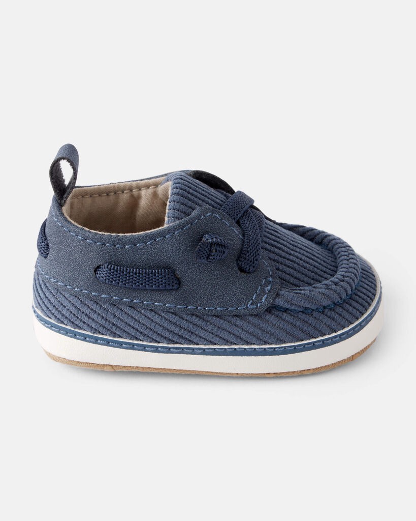 slide 5 of 6, Carter's Baby Boy Corduroy Boat Shoes - Blue Blue 1, 1 ct