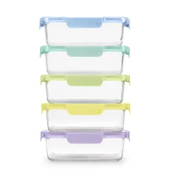 Ello 5 Cup 10 Piece 5 Pack Glass Meal Prep Set