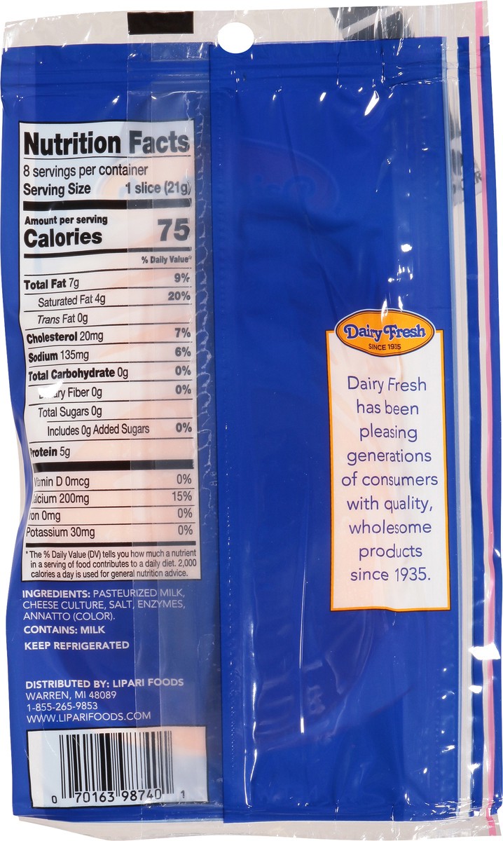 slide 9 of 14, Dairy Fresh Colby Longhorn Sliced Cheese 8 ea, 8 ct