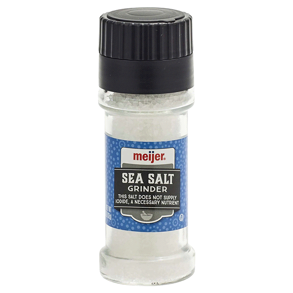 slide 1 of 1, Meijer Sea Salt Grinder, 2.9 oz