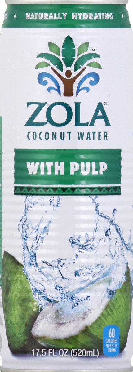slide 4 of 4, Zola Coconut Water With Pulp, 17.5 fl oz