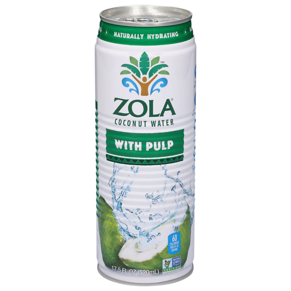 slide 1 of 4, Zola Coconut Water with Pulp - 17.5 fl oz, 17.5 fl oz