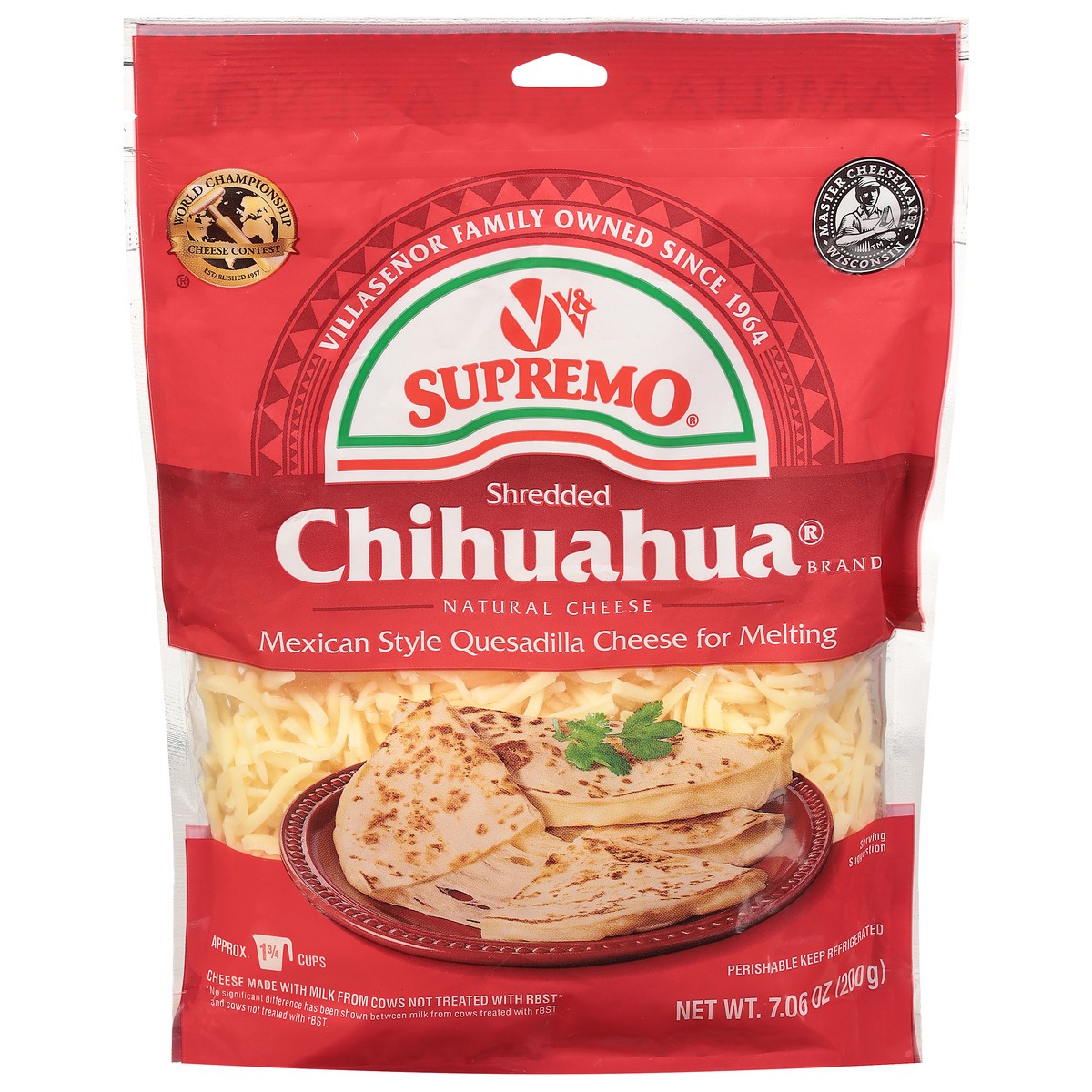 slide 1 of 1, VV Supremo Chihuahua Shredded Cheese 7.06 oz, 7 oz