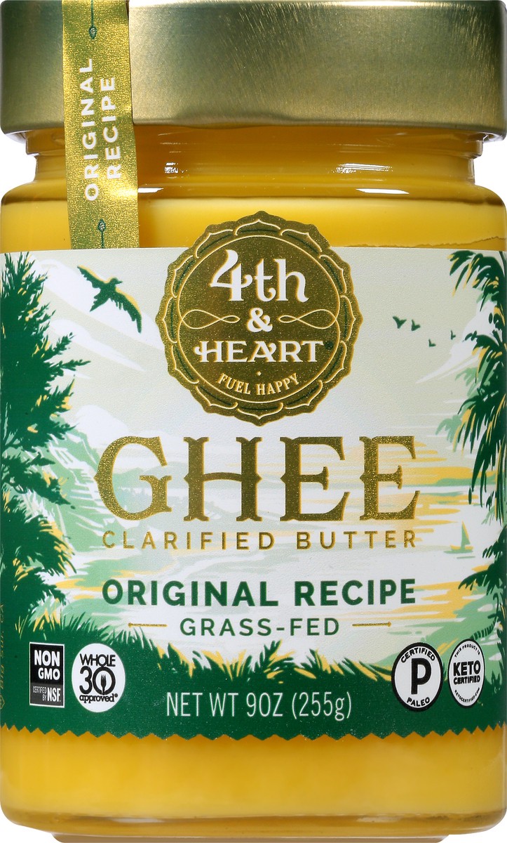 slide 1 of 13, 4th & Heart Clarified Butter Original Recipe Ghee 9 oz, 9 oz